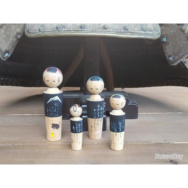 4 Kokeshi Japonais signs