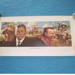 Lithographie pour la "Theodore ROOSEVELT Commémorative Carbine & Rifle" ORIGINALE ! Collection .