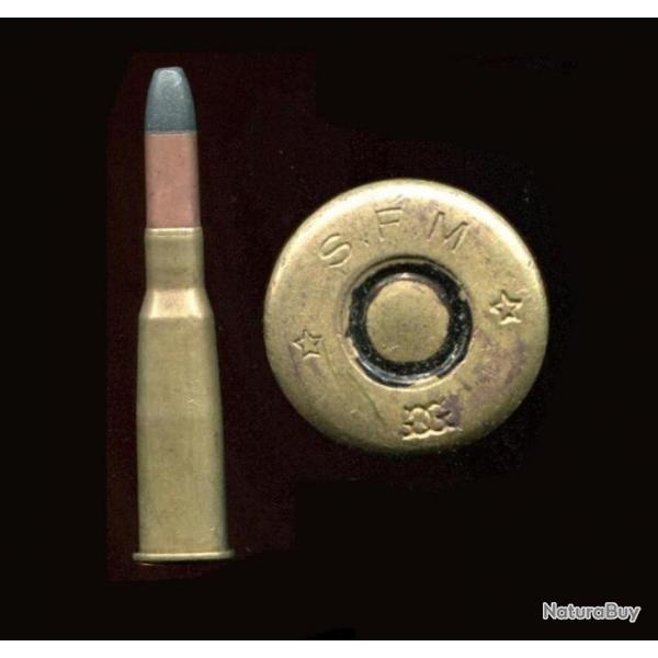 8 mm Lebel  balle de stand  en plomb cuivre calepin mtallique - marquage : S.F.M * GG *