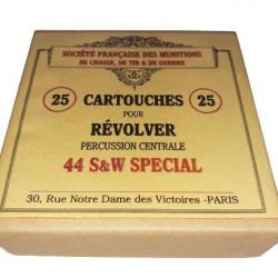 44 SW Spécial: Reproduction boite cartouches (vide) SOCIETE FRANCAISE des MUNITIONS 10815590