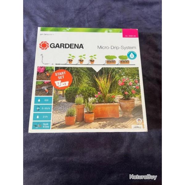 GARDENA Kit arrosage goutte a goutte plantes en pots M Micro-Drip 7 pots et 3 jardinires 13001-20