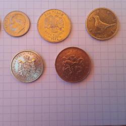 pièces de monnaie divers pays