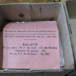 Biellettes neuves pour pistolet réglementaire P.A. 35 S en trousse scellée