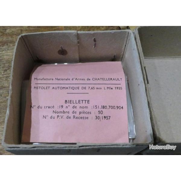 Biellettes neuves pour pistolet rglementaire P.A. 35 S en trousse scelle
