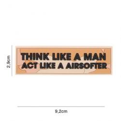 Patch 3D PVC Think like a man | 101 Inc (444130-7292 | 8719298244134)