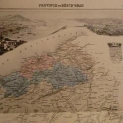 carte geographique province  d oran  periode  1888