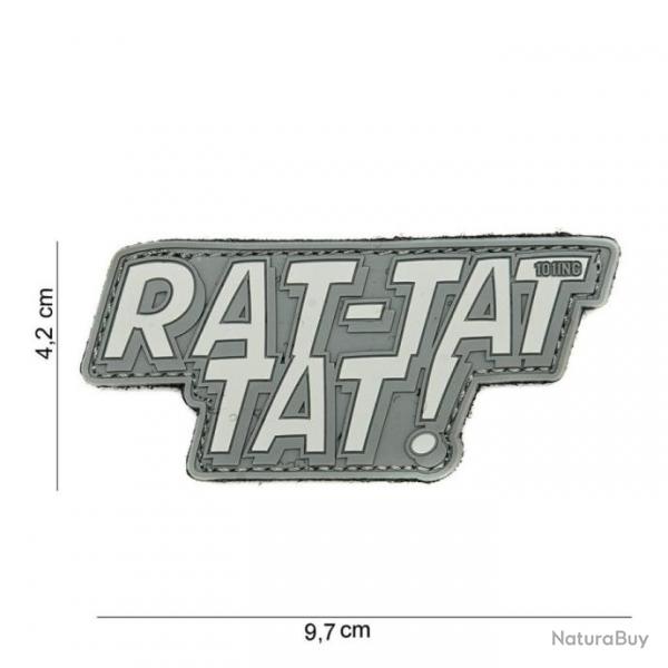 Patch 3D PVC Rat tat tat gris | 101 Inc (444130-3948 | 8719298179290)