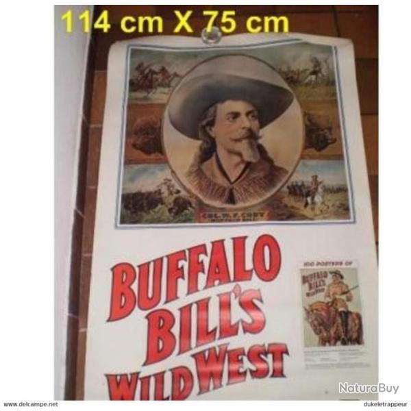 Poster annonant la sortie du livre :"100 Posters of Buffalo Bill", 1976 ! Collection !