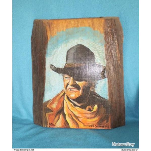 Planche paisse de bois "John WAYNE" ! Collection !