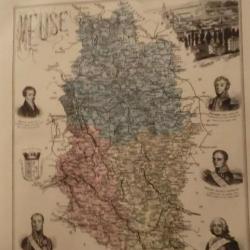 carte geographique  meuse  periode  1888