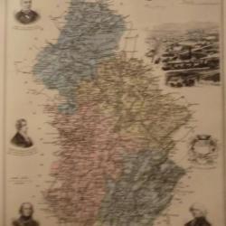 carte geographique  jura   periode  1888