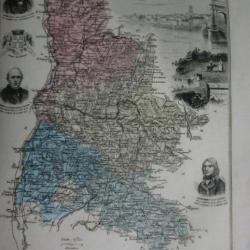 carte geographique  drome   periode  1888