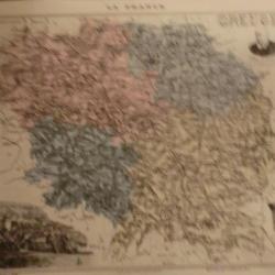 carte geographique  creuse   periode  1888