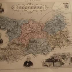 carte geographique  cavaldos   periode  1888