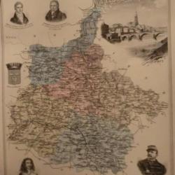 carte geographique  ardennes  periode  1888