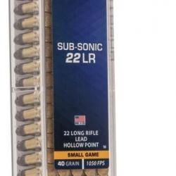 Munitions CCI 22lr Small Game Subsonic HP par 100