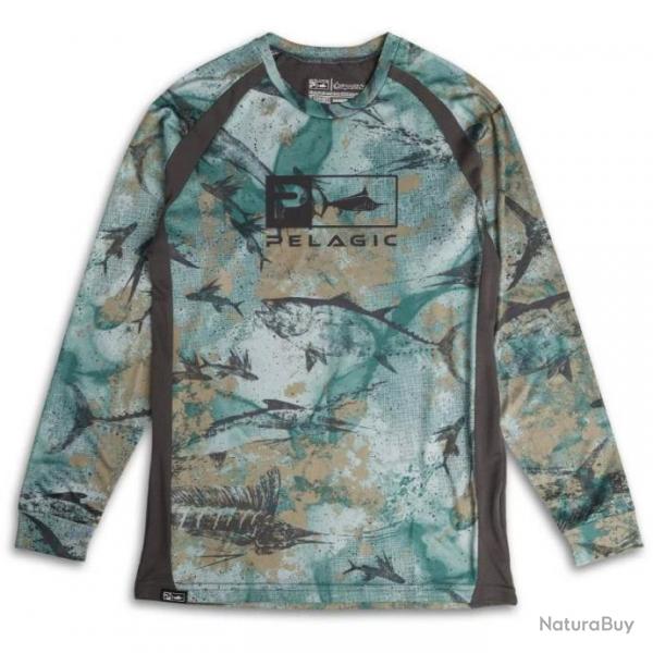 L-Shirt Pelagic Youth Vaportek Enfant S Army