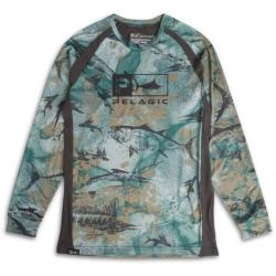 L-Shirt Pelagic Youth Vaportek Enfant L Army