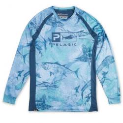 L-Shirt Pelagic Youth Vaportek Enfant M Bleu