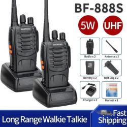 2x Talkies-walkies Walperforé à longue portée UHF 400-470MHz Ham Radio bidirectionnelle