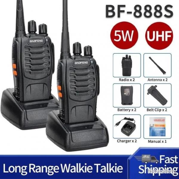 2x Talkies-walkies Walperfor  longue porte UHF 400-470MHz Ham Radio bidirectionnelle