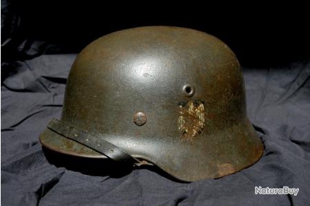 Casque allemand M40 modle Felgrau Wehrmacht Heer INTERIEUR CUIR LINER