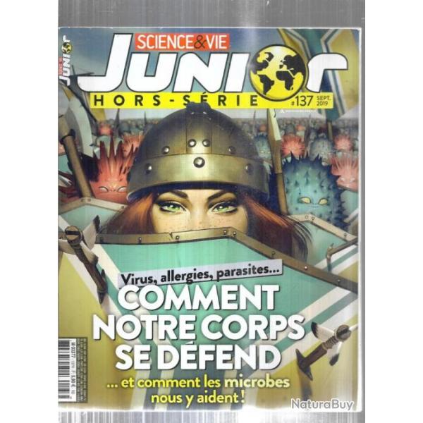 science et vie junior hors-srie 137 septembre 2009, virus , allergies, parasites comment notre corp