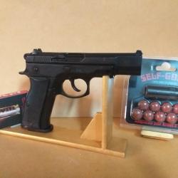 KIMAR CZ 75 AUTO BLACK + 50 blancs+ balles de défense SAPL
