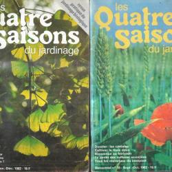 les quatre saisons du jardinage  année 1982 complète bimestriel 6 numéros