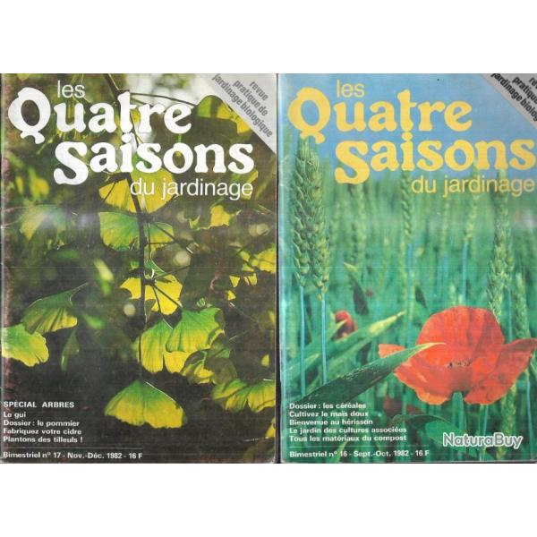 les quatre saisons du jardinage  anne 1982 complte bimestriel 6 numros