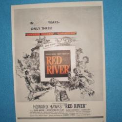 Page de publicité américaine pour RED RIVER , John WAYNE , Howard HAWKS ,etc...Collection !!!