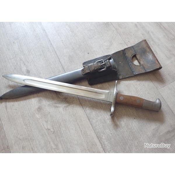 125267 Baionnette Suisse Mdle 1889 pour fusil Rubin Schmidt Mdle 1889, 96/11 ou G11