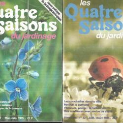 les quatre saisons du jardinage  année 1985 complète bimestriel 6 numéros