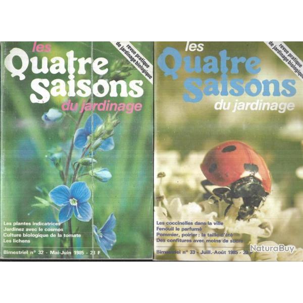 les quatre saisons du jardinage  anne 1985 complte bimestriel 6 numros