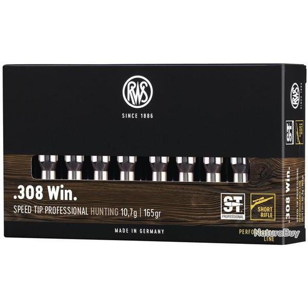 BTE 20 CART. RWS SPEED TIP PRO SHORT RIFLE CAL. .308 WIN 165GR 10,7G