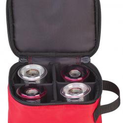 Trousse Daiwa Surf 4 Bobines 22 x 17 x 11,5cm Noir et Rouge