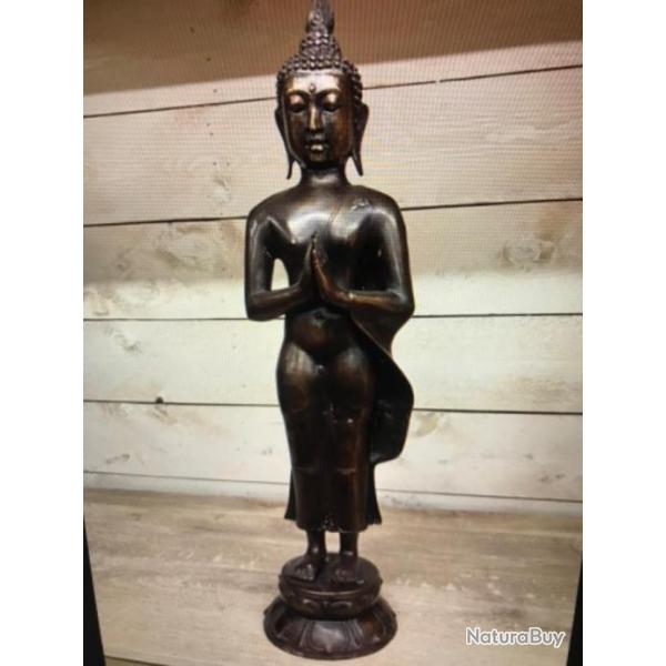 Grand bouddha debout  tha 60cm - bronze