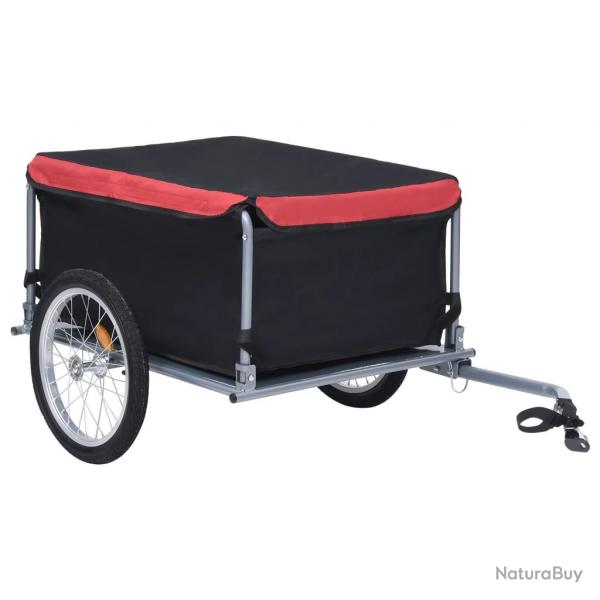 Remorque de bicyclette 65 kg noir et rouge 02_0004493