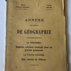 Ecole Speciale Militaire (St Cyr) - La Colonisation, systemes, Role Officier - 2e année - 1905/1906