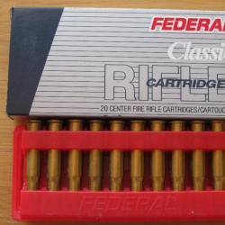 Boîte 20 cartouches Calibre 30-30 Winchester FEDERAL CLASSIC 150 GR HI SHOK - SOFT POINT FLAT NOSE