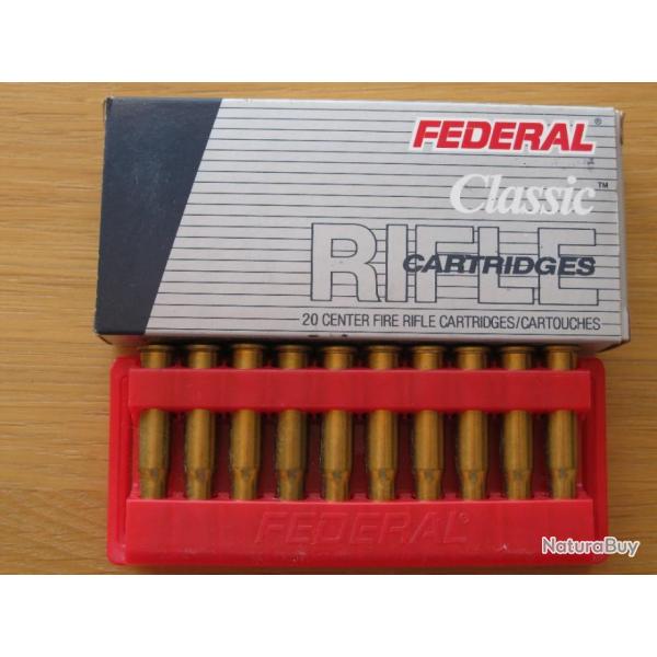 Bote 20 cartouches Calibre 30-30 Winchester FEDERAL CLASSIC 150 GR HI SHOK - SOFT POINT FLAT NOSE