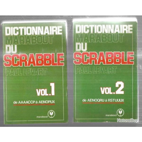 dictionnaire marabout du scrabble tome 1 et 2 de paul levart