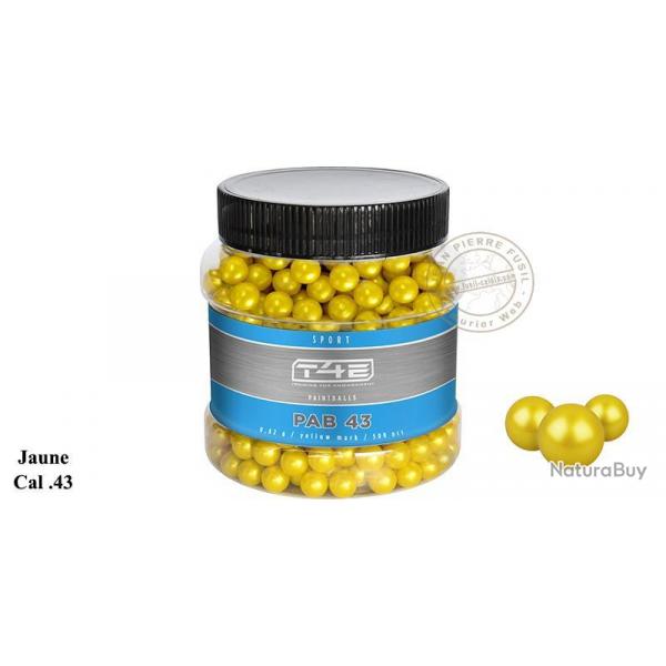 UMAREX T4E - Billes de peinture Bio - Pot de 500 Jaune .43