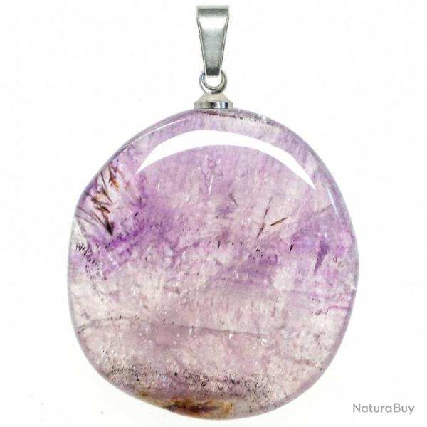 Pendentif galet plat en auralite 23