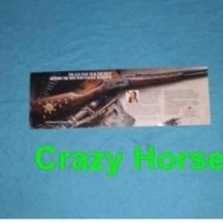 Poster de présentation WINCHESTER commémorative "CRAZY HORSE" ! Collection !!!