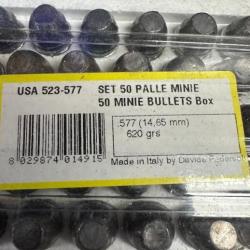 577 Balles Minié 620 Grs Ø 477 / 50 Ref: USA 523-577 Manu a dit en port gratuit