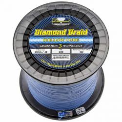 Tresse Diamond Braid Hollow Core Generation 3 Bleu 130lb 548 m (600 Yds)