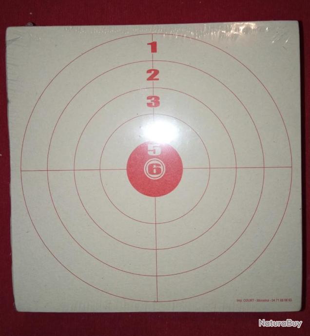 Cibles carton rouges 10x10 cm par 100 - TOM-Airgun