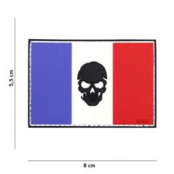 Patch 3D PVC France + skull | 101 Inc (444130-5032 | 8719298208518)