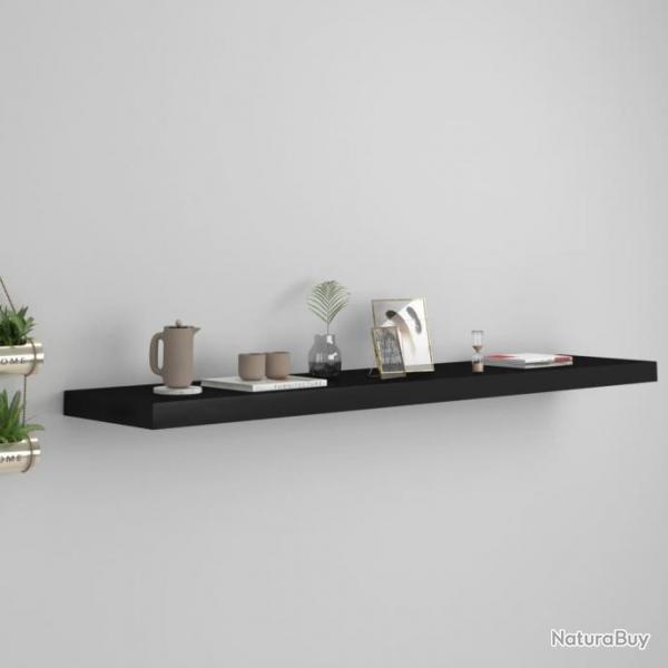 tagre murale flottante Noir 120x23,5x3,8 cm MDF